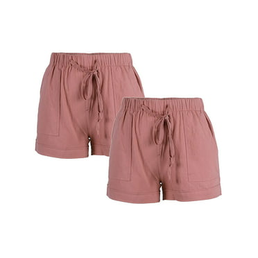 COMVALUE Womens Shorts for Summer,Women Comfy Casual Elastic Waist Summer Beach Lightweight Short Pants